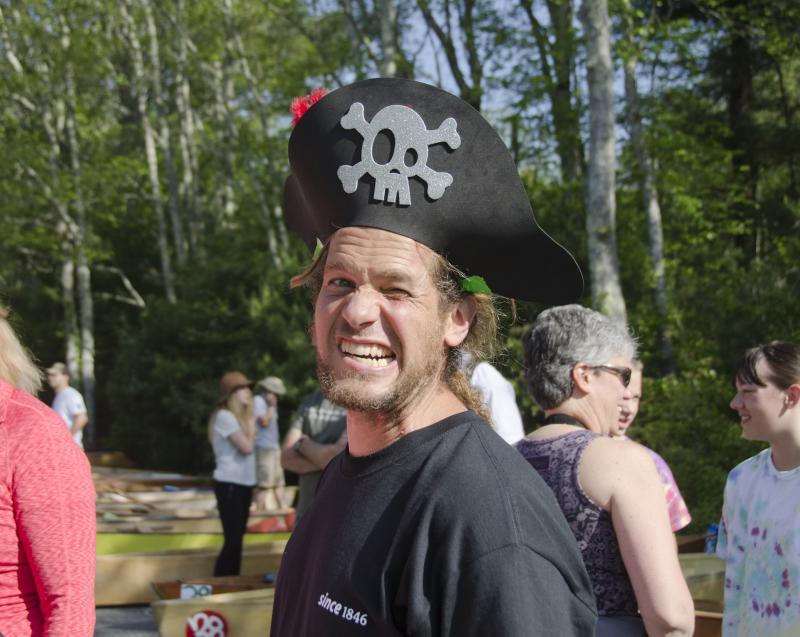 What's a boat race without a pirate? Said Andy Hammerman: "There's no pirates out here so we've got the advantage. BY GEORGIA SPARLING